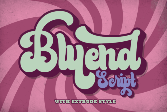 Bluend Font: Bold Retro Script