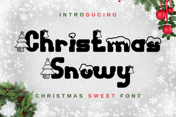 Christmas Snowy Font for Festive Branding