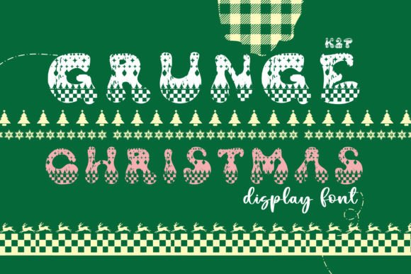 Grunge Christmas Font for Web Design