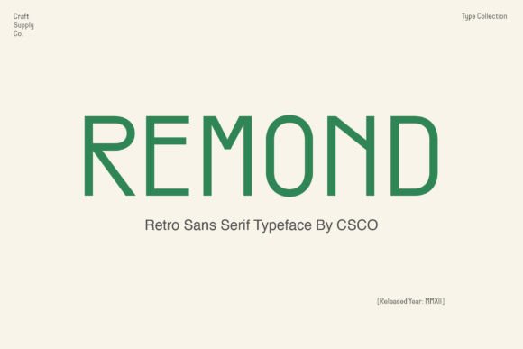 Remond Font: Retro Sans Serif for Designers