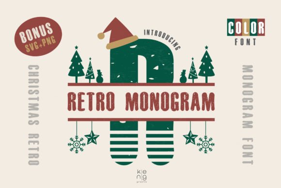 Retro Monogram Font for Creative Design