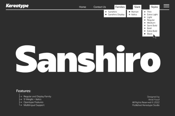 Sanshiro: A Modern Sans Serif for Creative Projects